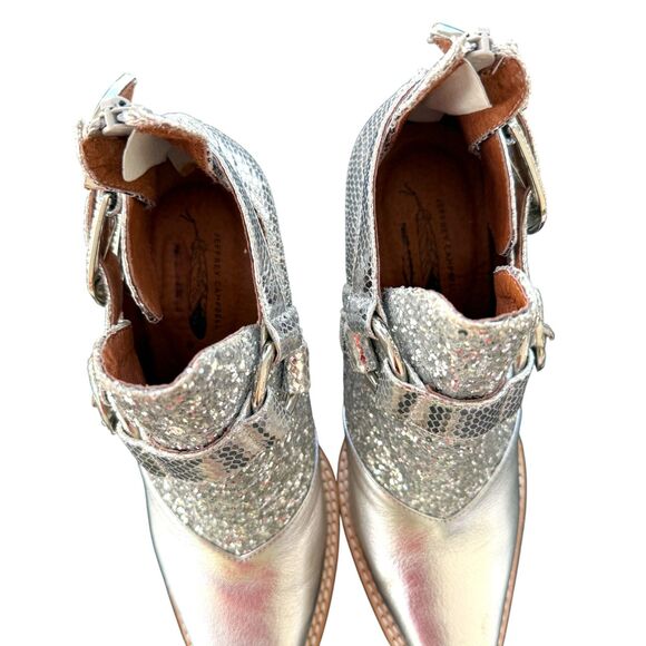 NWOB  Jeffery Campbell X Free People Icon Calhuan Western‎ Boot Silver Size 6.5M - Picture 6 of 9